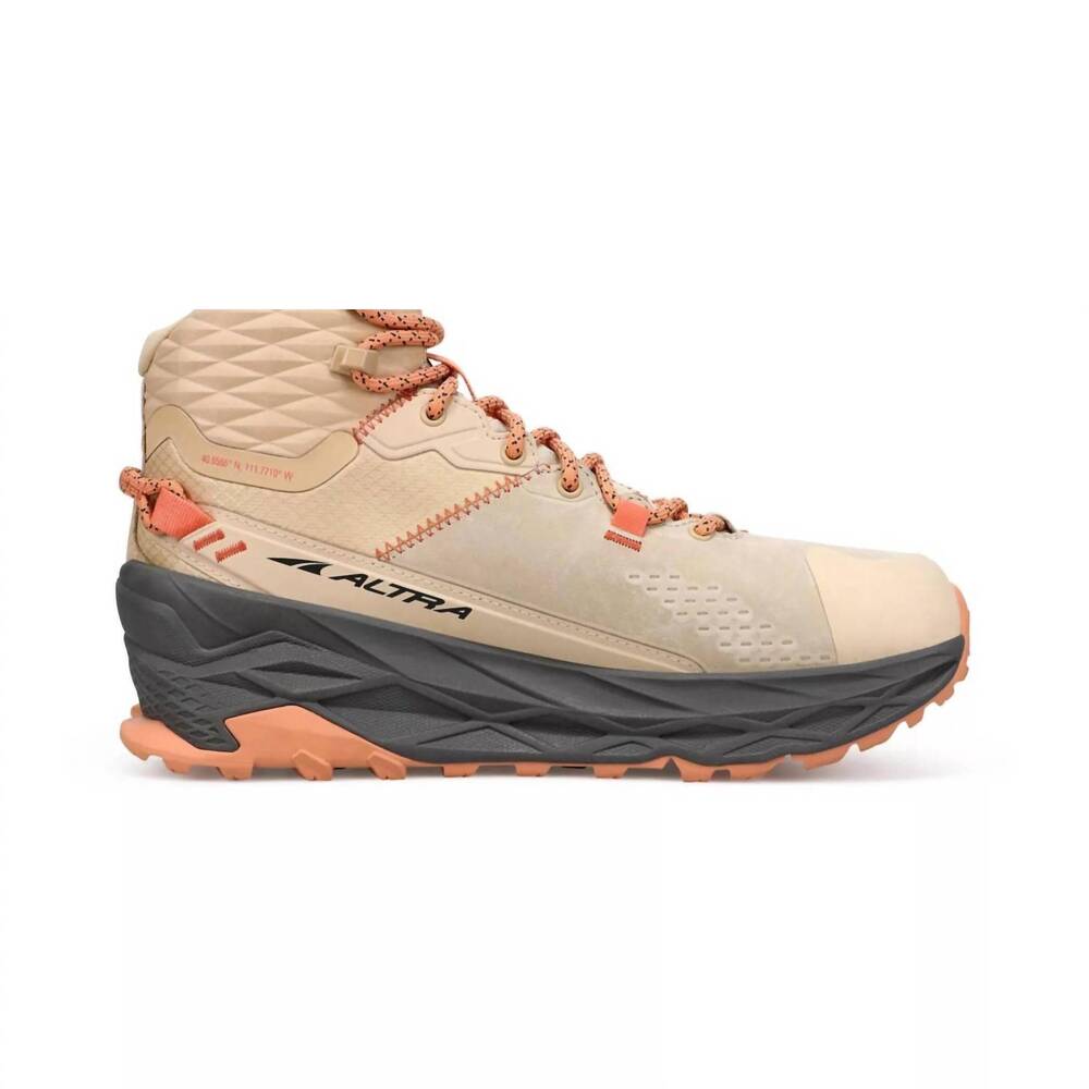 NEW ALTRA women's olympus 5 hike mid gtx sneaker in sand
